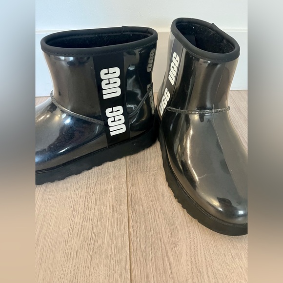 Ugg classic clear mini faux shearling rain boots - Picture 7 of 12